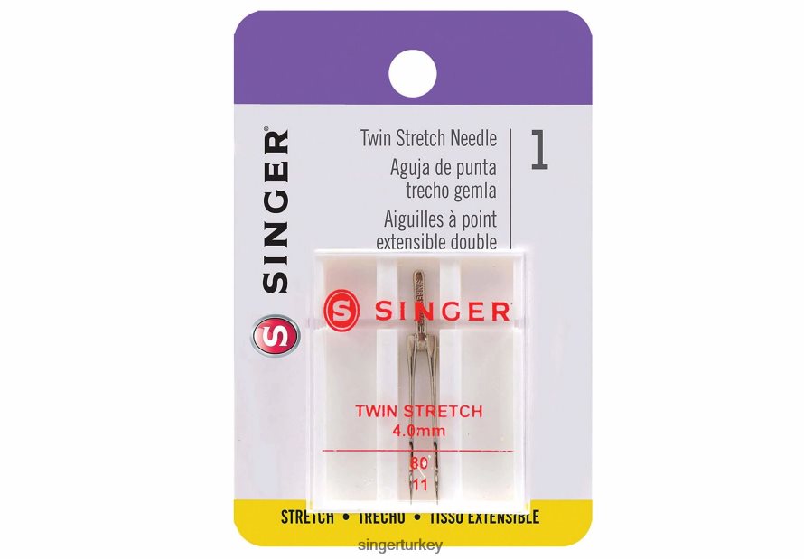 Aksesuarlar SINGER 4 mm çift streç iğne, 80/11 boyutunda JV020L92