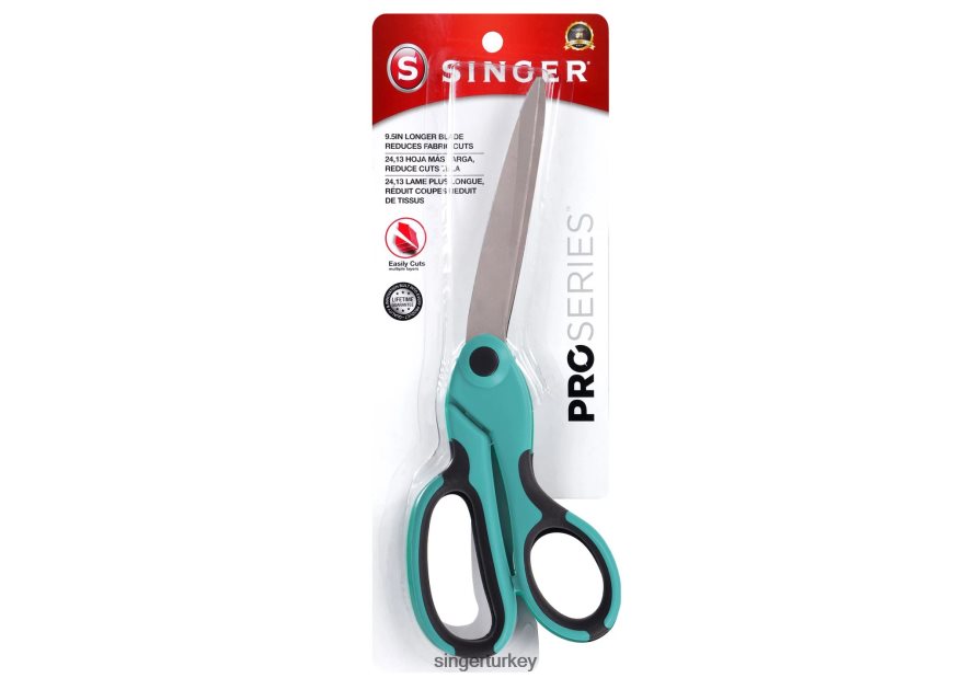 Aksesuarlar SINGER 9,5" proseries ağır hizmet tipi, rahat tutuşlu, bükülmüş makas JV020L163