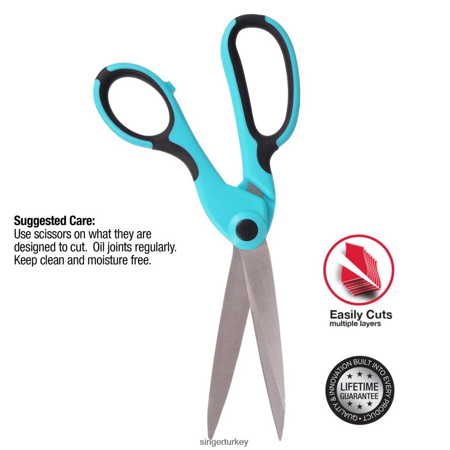 Aksesuarlar SINGER 9,5" proseries ağır hizmet tipi, rahat tutuşlu, bükülmüş makas JV020L163