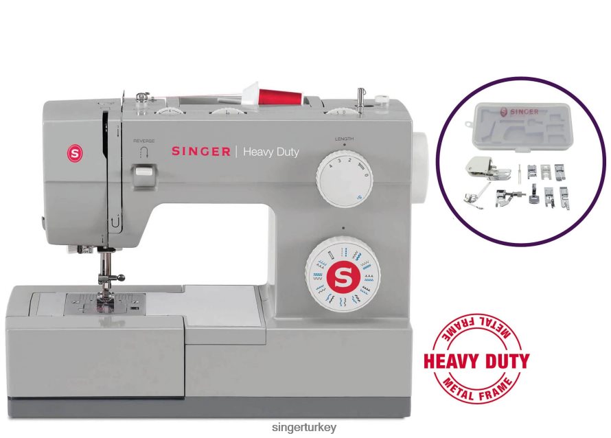 makineler SINGER ağır hizmet tipi 4423 dikiş makinesi ve baskı ayağı kiti paketi JV020L20 - Kapatmak için resime týklayýnýz