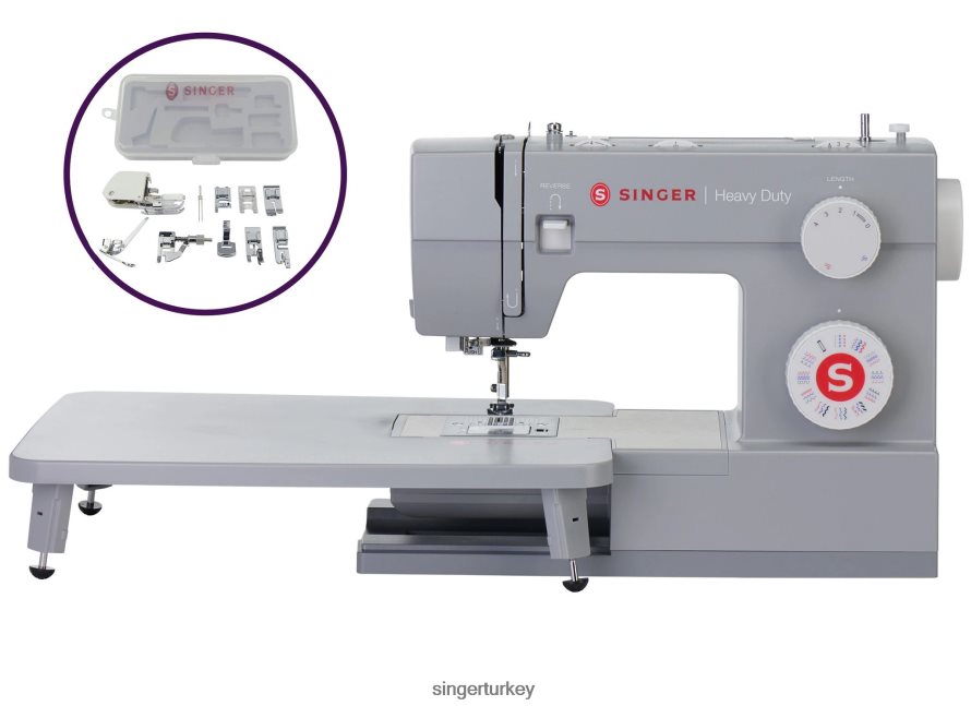 makineler SINGER ağır hizmet tipi 6380 dikiş makinesi ve baskı ayağı paketi JV020L23 - Kapatmak için resime týklayýnýz
